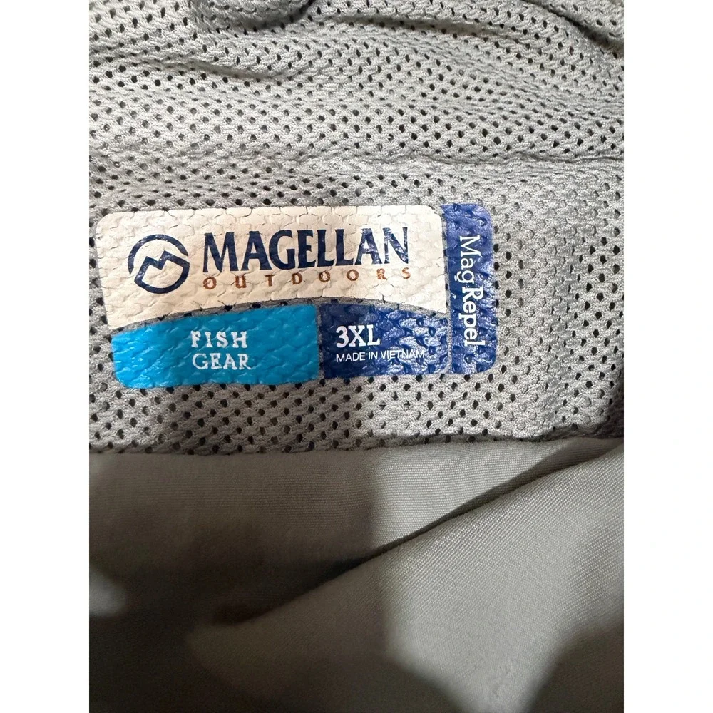 Magellan Outdoors Fish Gear Mens 3XL Sage Green Cargo Fishing Shorts MagRepel 7